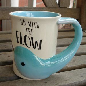 NARWHAL Go With The Flow Sculpted 16 oz Mug